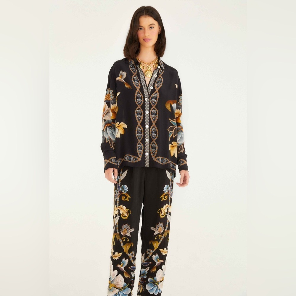 Farm Rio: Black Flowerful Garden Pajama
Pants DT - Picture 3 of 15